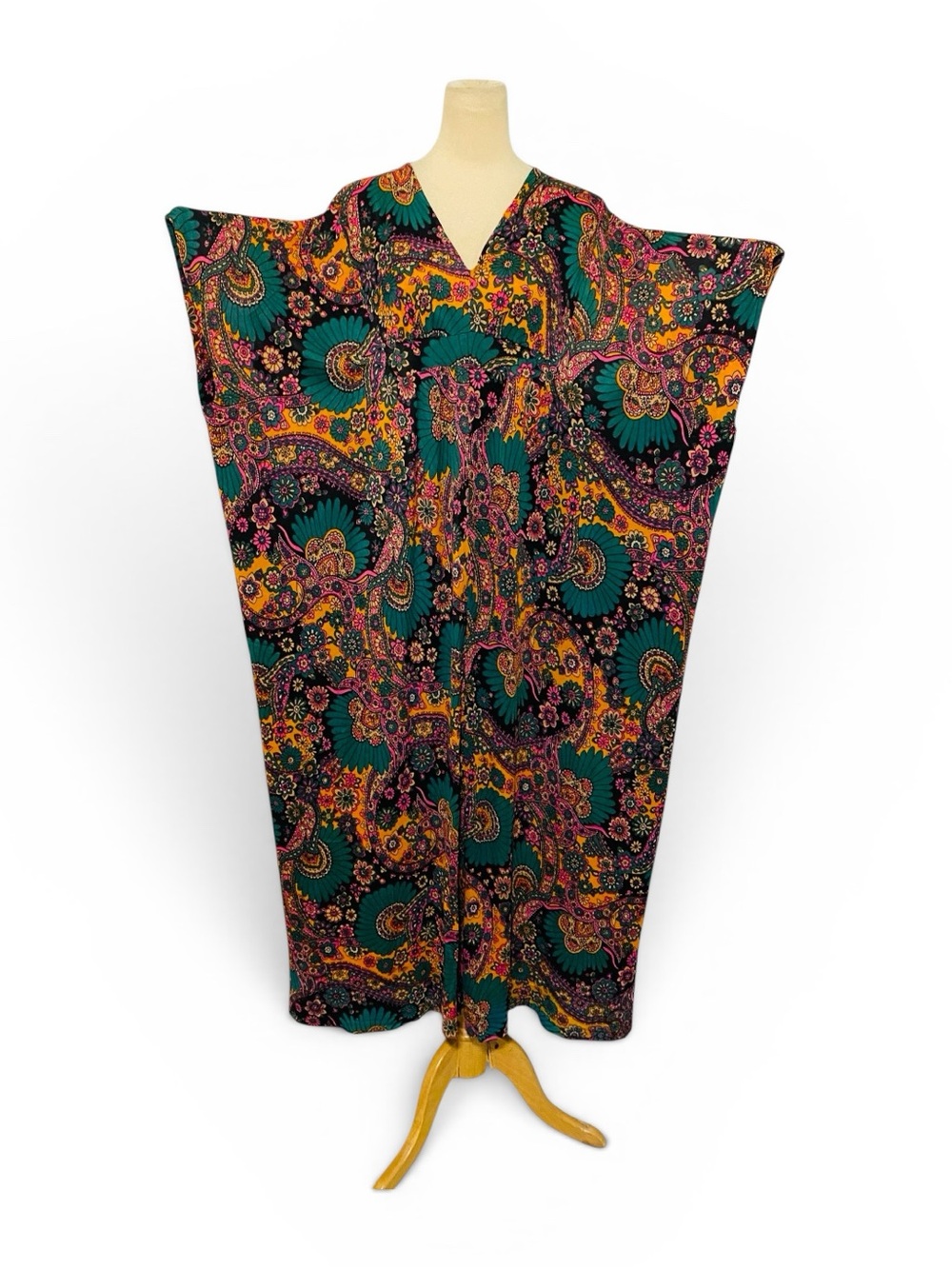 Vintage 60/70s Flower Power Paisley Floral Kaftan
